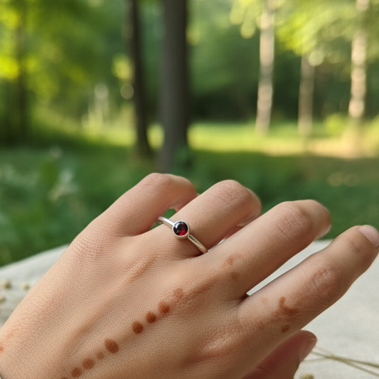 Anillo Gala Granate
