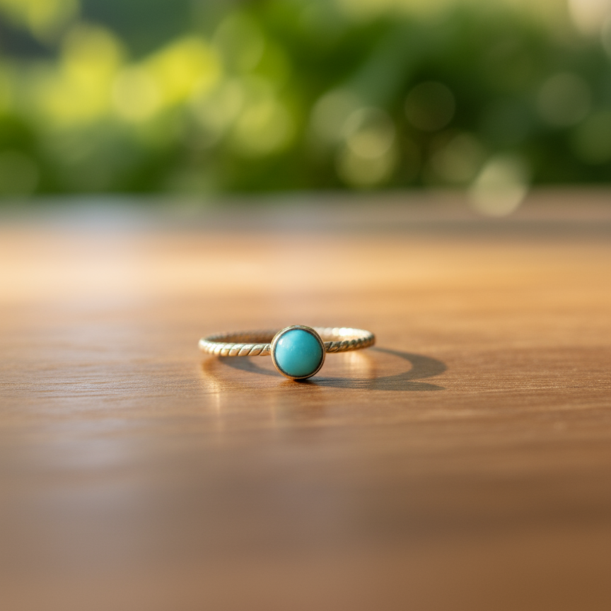 Anillo Maya Larimar
