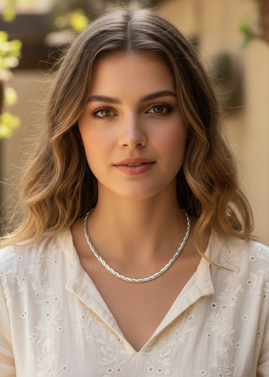 Collar Ágatha Plata