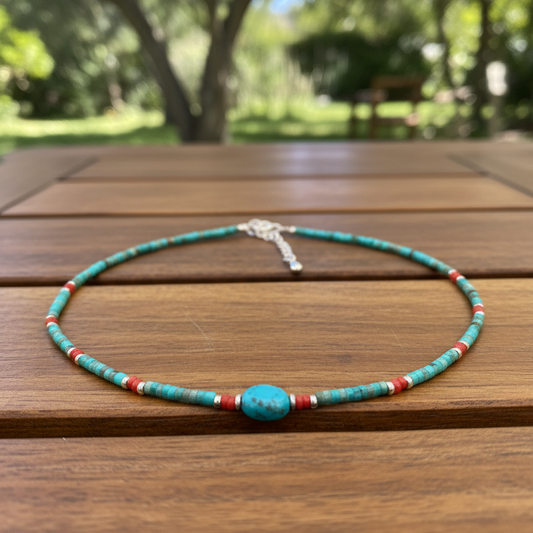 Collar Lía turquesa