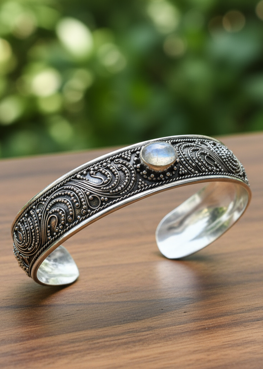 Pulsera Granada Piedra Luna