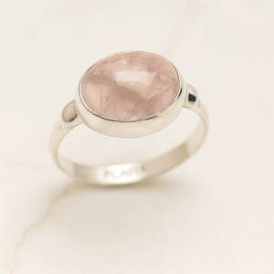 Anillo Roxanna de Plata 925 con Cuarzo Rosa – Estilo boho y romántico