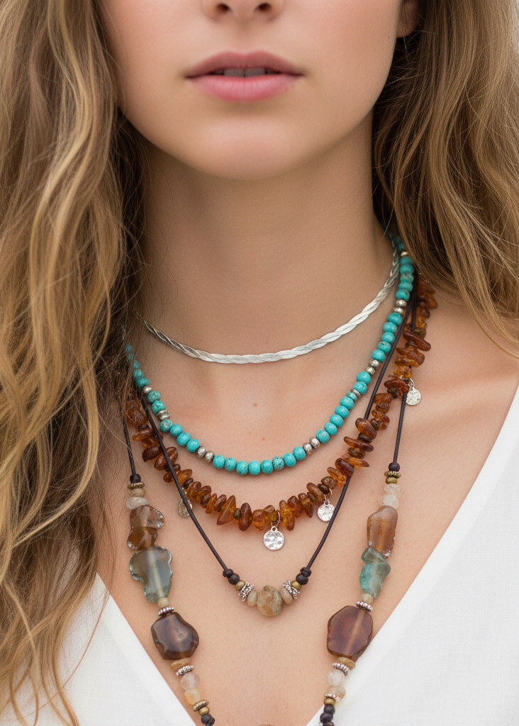 Collar Ágatha Plata