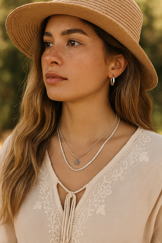 Collar Estrella de Plata 925 – Colgante boho minimalista