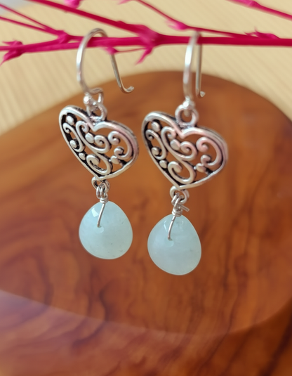 Pendientes Naira Aguamarina