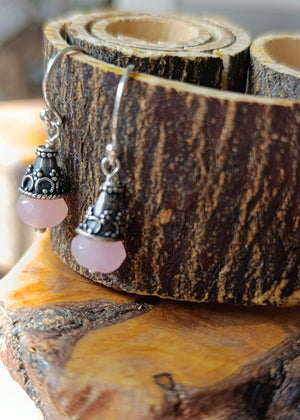 Pendientes Laila Cuarzo Rosa