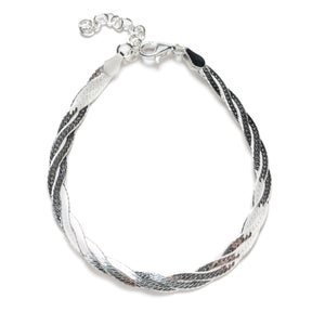 Pulsera Ágatha en Plata de Ley 925 – Delicadeza y Estilo trenzado
