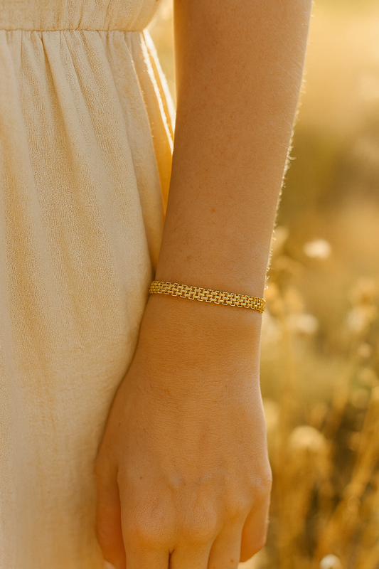 Pulsera Eurídice Oro – Inspiración en Plata de Ley 925 y baño de oro