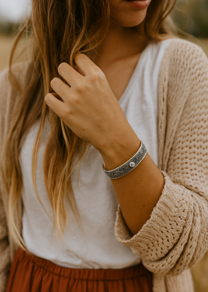 Pulsera Granada Piedra Luna