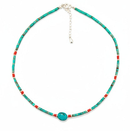 Collar Lía turquesa