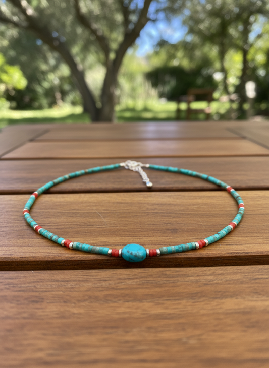 Collar Lía turquesa