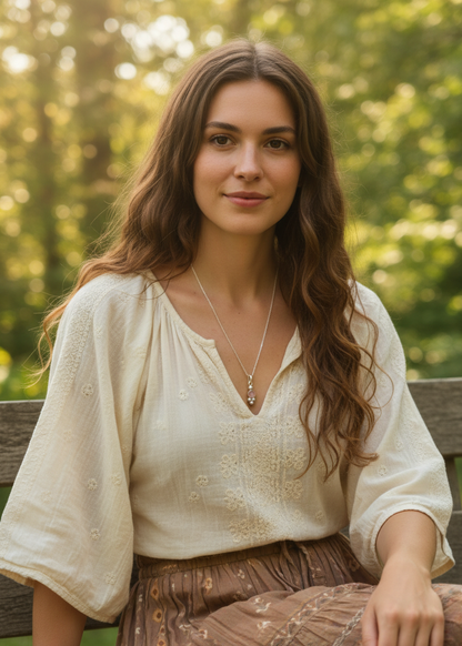 Collar Iris Cuarzo rosa